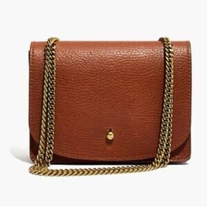 MADEWELL The Chain Crossbody Bag in English Saddle Leather